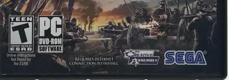 Total War: Shogun 2: Fall of the Samurai, the ESRB box on its front