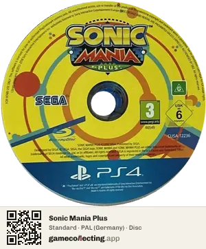 Sonic Mania Plus PlayStation 4, PAL disc