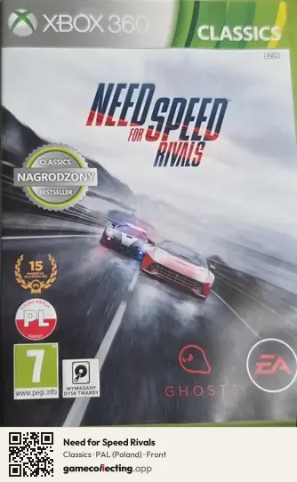 Need for Speed Rivals Xbox 360, Poland box front
