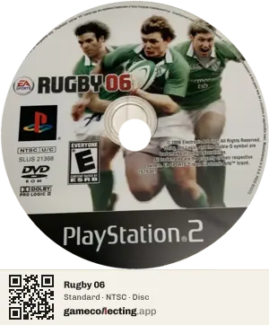 Rugby 06 PlayStation 2, NTSC disc