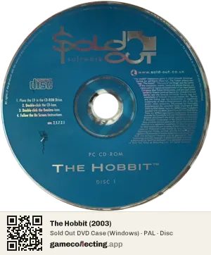 The Hobbit (2003) Computer, PAL disc