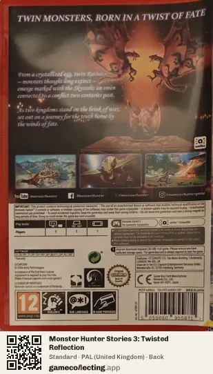 Monster Hunter Stories 3: Twisted Reflection Nintendo Switch 2, United Kingdom box back