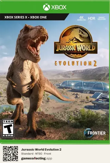 Jurassic World Evolution 2 Xbox Series X, NTSC box front