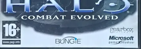 Halo: Combat Evolved, the PEGI square on its front
