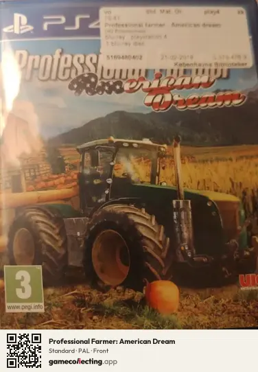 Professional Farmer: American Dream PlayStation 4, PAL box front