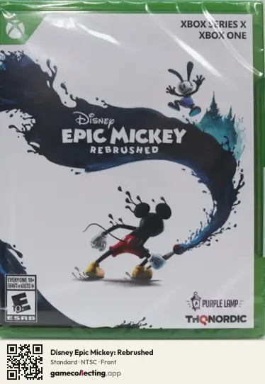 Disney Epic Mickey: Rebrushed Xbox Series X, NTSC box front