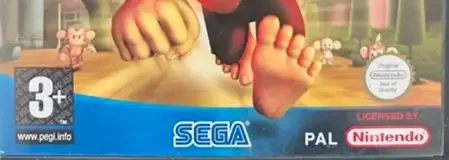 Super Monkey Ball Adventure, the PEGI square on its front