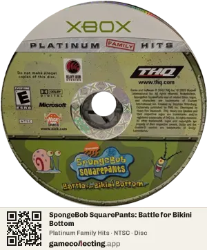 SpongeBob SquarePants: Battle for Bikini Bottom Xbox, NTSC disc