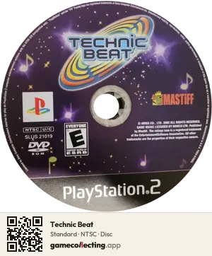Technic Beat PlayStation 2, NTSC disc
