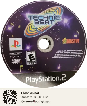 Technic Beat PlayStation 2, NTSC disc