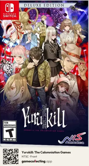 Yurukill: The Calumniation Games Nintendo Switch, NTSC box front