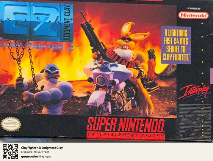 ClayFighter 2: Judgment Clay Super Nintendo Entertainment System, NTSC box front