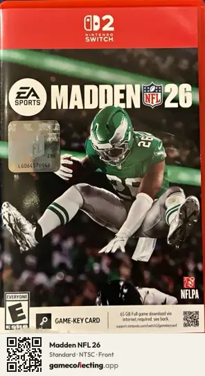 Madden NFL 26 Nintendo Switch 2, NTSC box front
