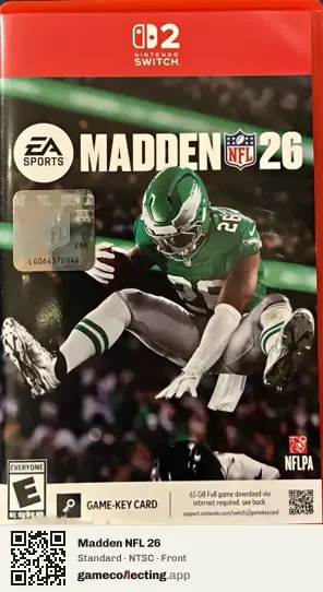 Madden NFL 26 Nintendo Switch 2, NTSC box front