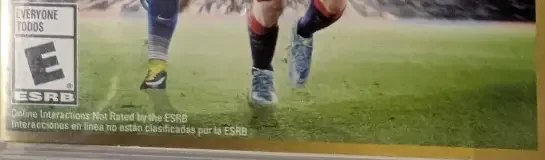 FIFA 16, the ESRB box on its front