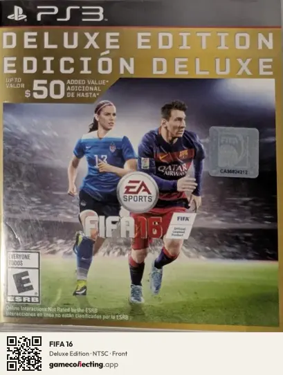 FIFA 16 PlayStation 3, NTSC box front
