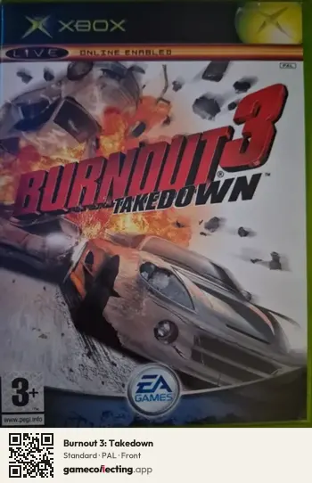 Burnout 3: Takedown Xbox, PAL box front