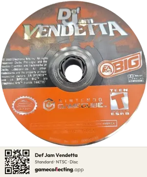 Def Jam Vendetta Nintendo GameCube, NTSC disc