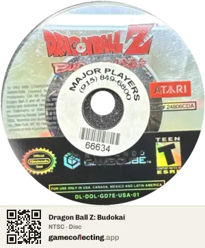 Dragon Ball Z: Budokai Nintendo GameCube, NTSC disc
