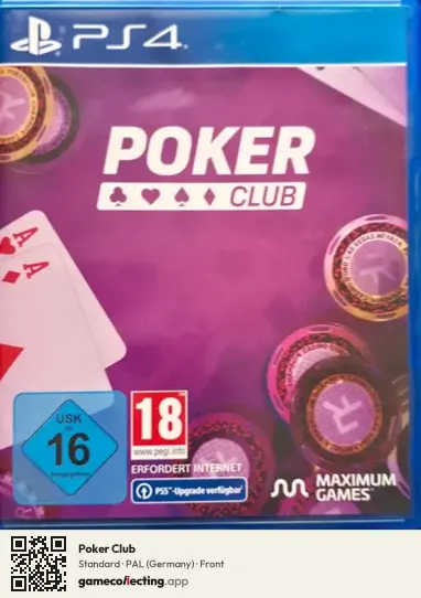 Poker Club PlayStation 4, Germany box front