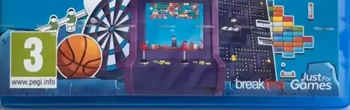 Arcade Game Zone, the PEGI square on its front