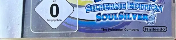 Pokémon SoulSilver Version, the USK square on its front