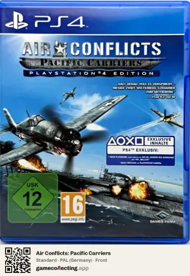 Air Conflicts: Pacific Carriers PlayStation 4, Germany box front