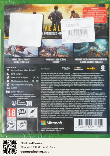 Skull and Bones Xbox Series X, France box back