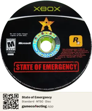 State of Emergency Xbox, NTSC disc