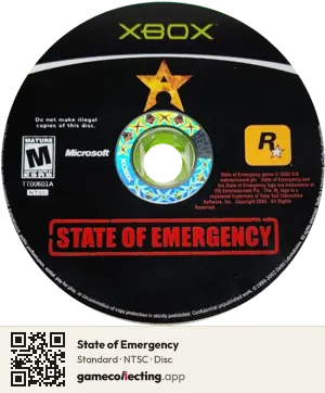 State of Emergency Xbox, NTSC disc