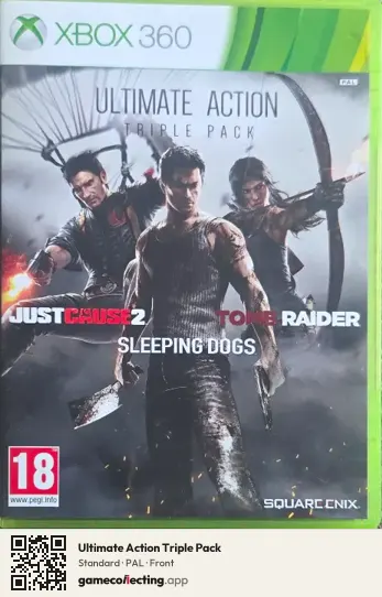 Ultimate Action Triple Pack Xbox 360, PAL box front