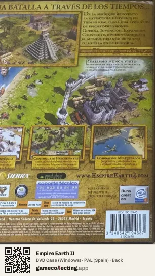Empire Earth II Computer, Spain box back