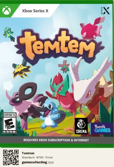 Temtem Xbox Series X, NTSC box front