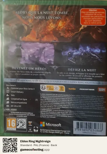 Elden Ring Nightreign Xbox Series X, France box back