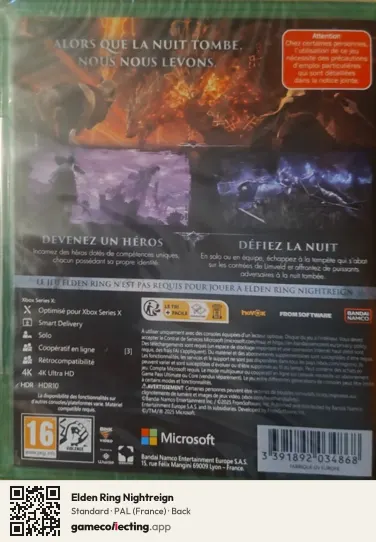 Elden Ring Nightreign Xbox Series X, France box back