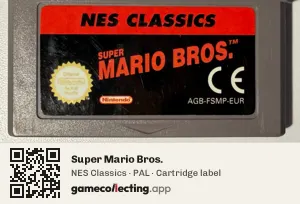 Super Mario Bros. Game Boy Advance, PAL cartridge label
