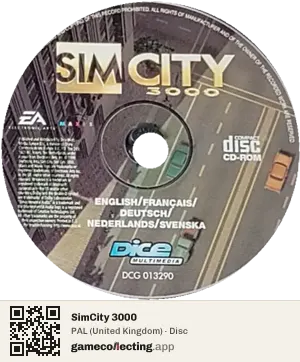 SimCity 3000 Computer, PAL disc