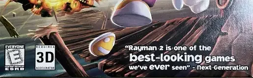 Rayman 2: The Great Escape, the ESRB box on its front