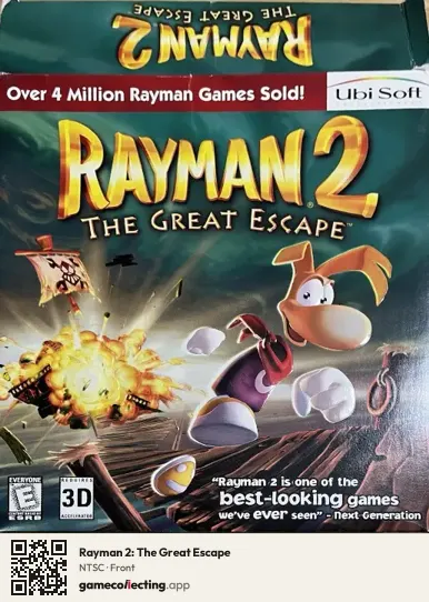 Rayman 2: The Great Escape Computer, NTSC box front