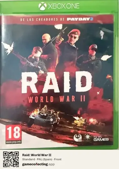 Raid: World War II Xbox One, Spain box front