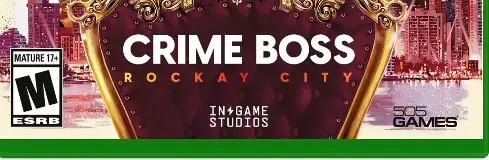 Crime Boss: Rockay City, the ESRB box on its front