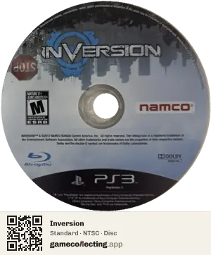 Inversion PlayStation 3, NTSC disc