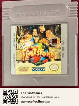 The Flintstones Game Boy, NTSC cartridge label