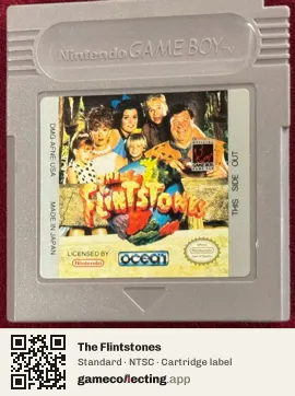 The Flintstones Game Boy, NTSC cartridge label