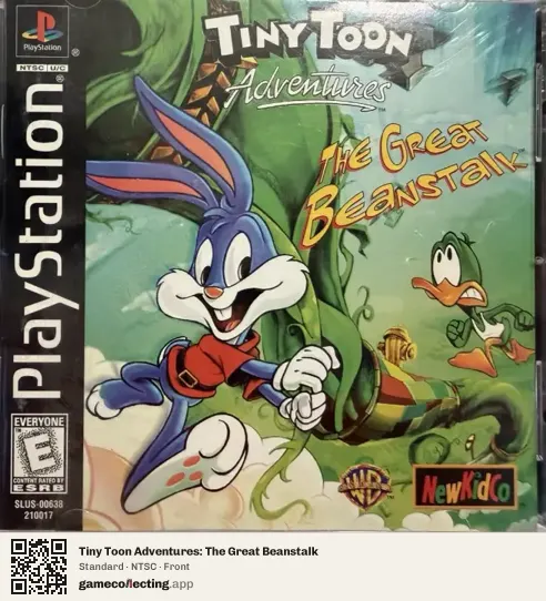 Tiny Toon Adventures: The Great Beanstalk PlayStation, NTSC box front