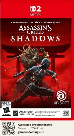 Assassin's Creed Shadows Nintendo Switch 2, NTSC box front