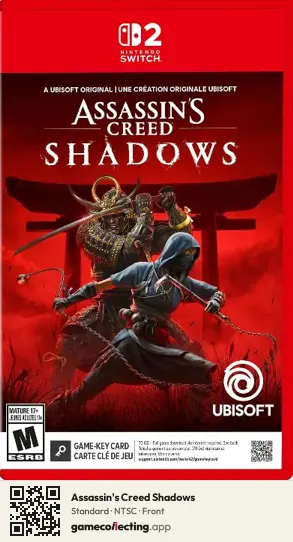 Assassin's Creed Shadows Nintendo Switch 2, NTSC box front