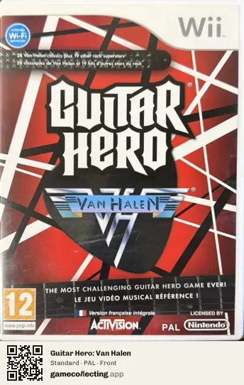 Guitar Hero: Van Halen Nintendo Wii, PAL box front