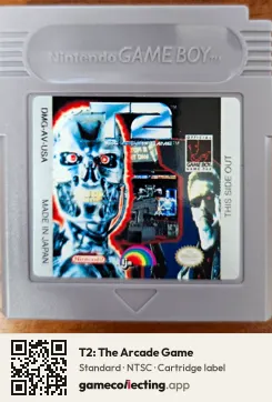 T2: The Arcade Game Game Boy, NTSC cartridge label