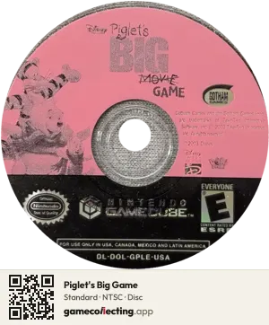 Piglet's Big Game Nintendo GameCube, NTSC disc